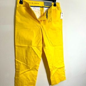 Talbots Yellow Crop Pants